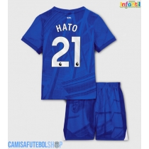 Camisa de time de futebol Chelsea Jorrel Hato #21 Replicas 1º Equipamento Infantil 2025-26 Manga Curta (+ Calças curtas)